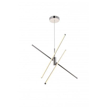 Elegant Lighting Sonya 3 Light Polished Nickel Pendant LD9001D42PN